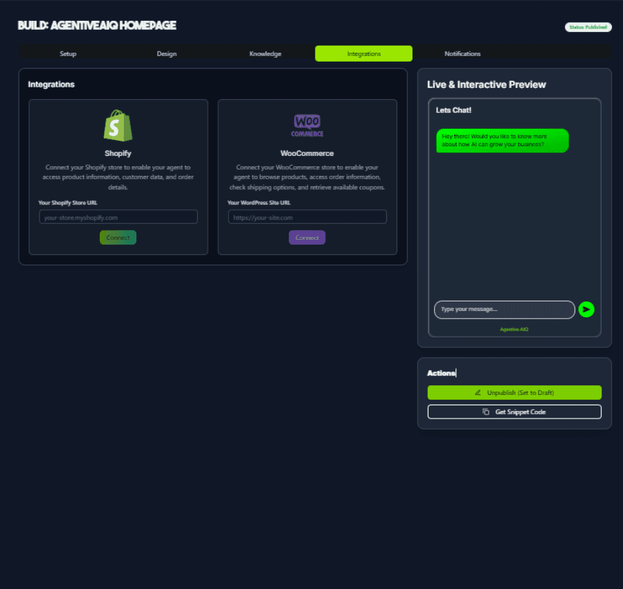 Connect integrations