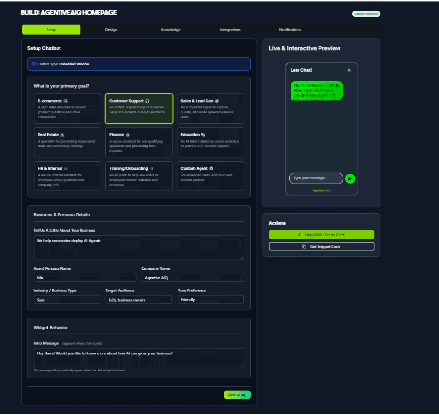 Setup your AI agent